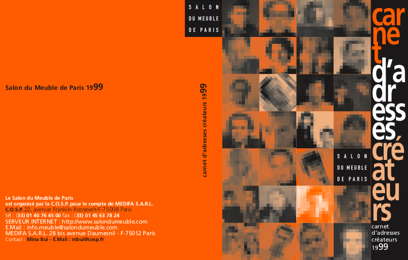 CARNET DES CREATEURS SALON DU MEUBLE DE PARIS 1999